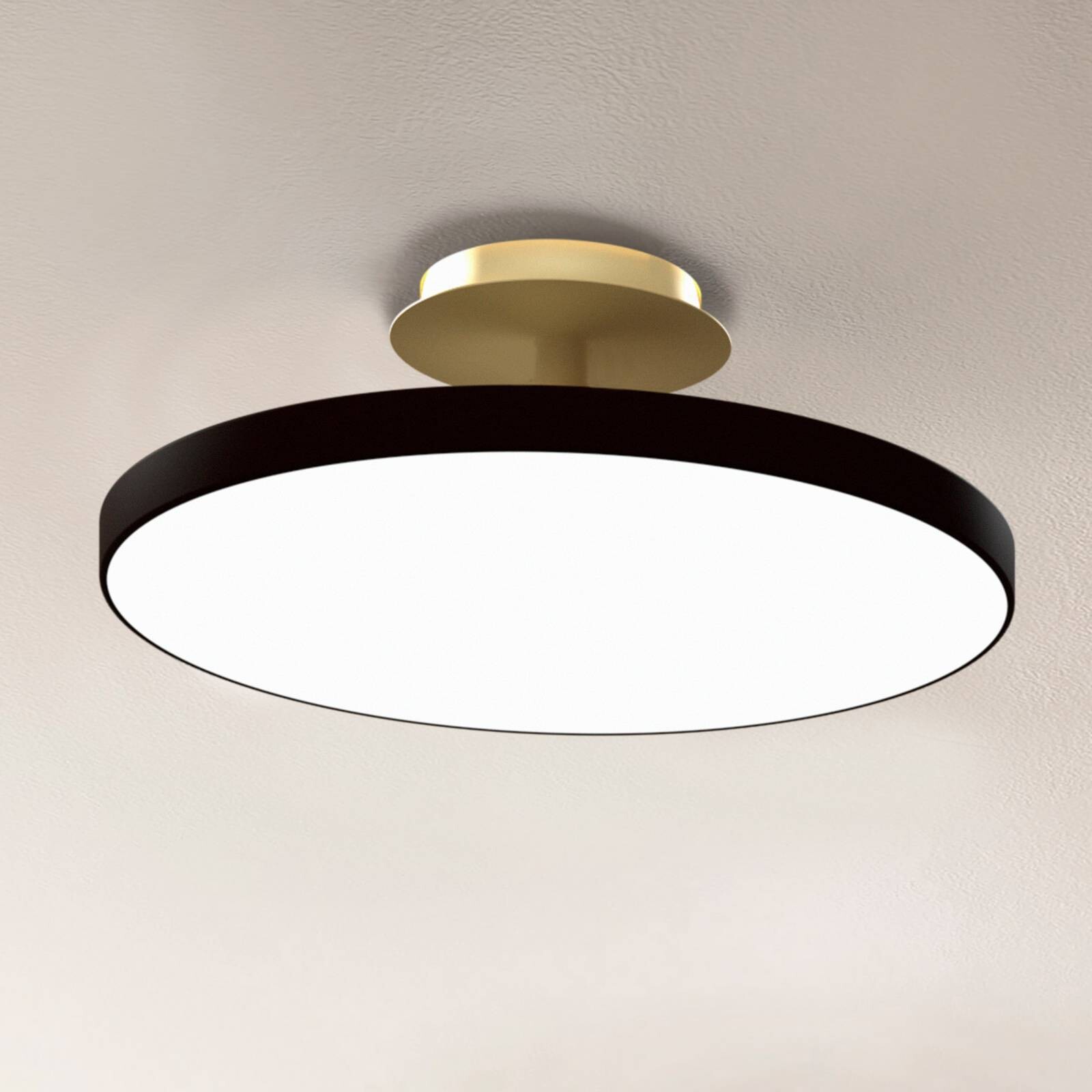 UMAGE stropné LED svetlo Asteria UP PLUS, čierne, Ø 31 cm, CCT