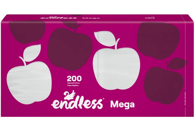 ENDLESS MEGA WHITE - Jednovrstvové papierové utierky 200 ks