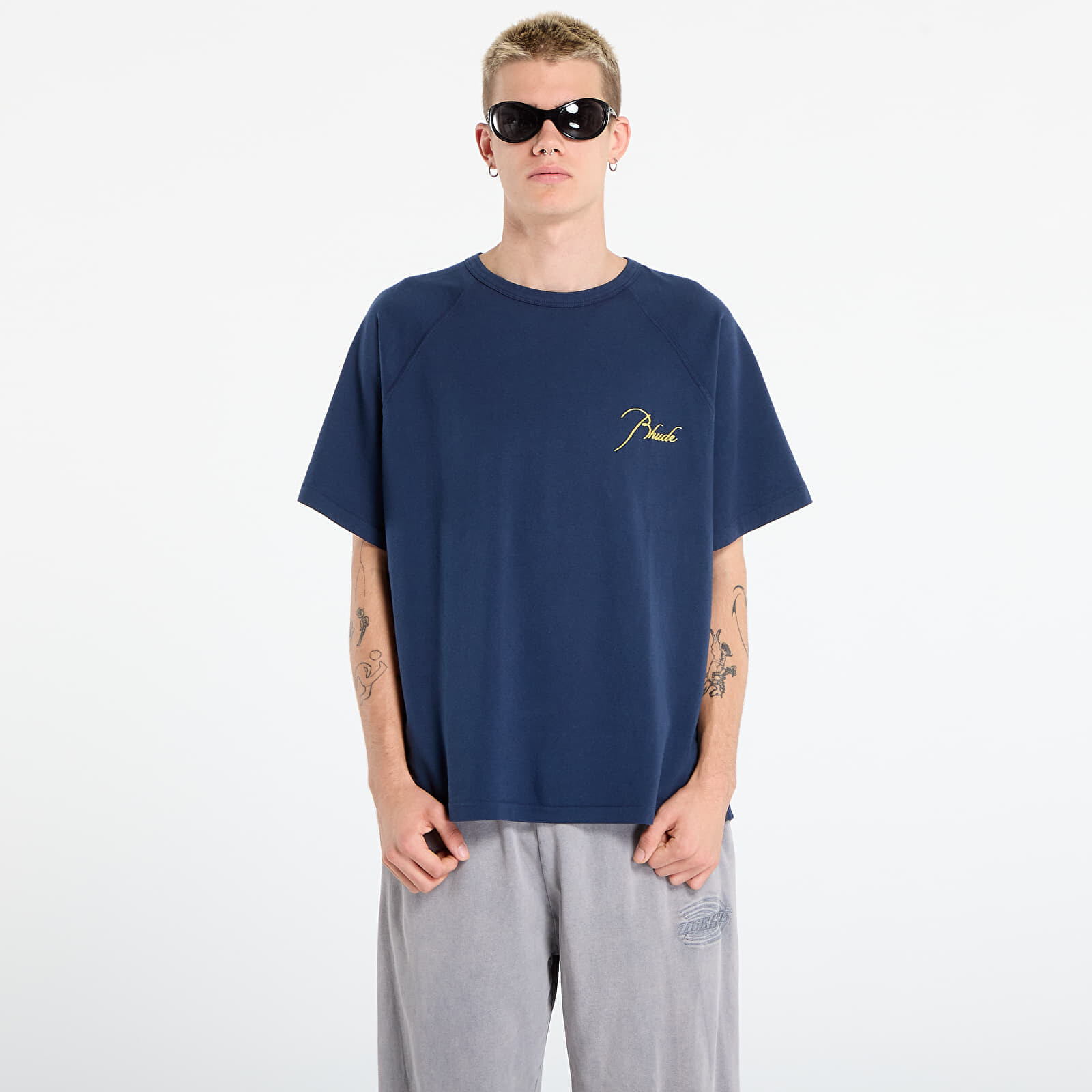 Tričko Rhude Classique Raglan Tee Navy/ Yellow XXL