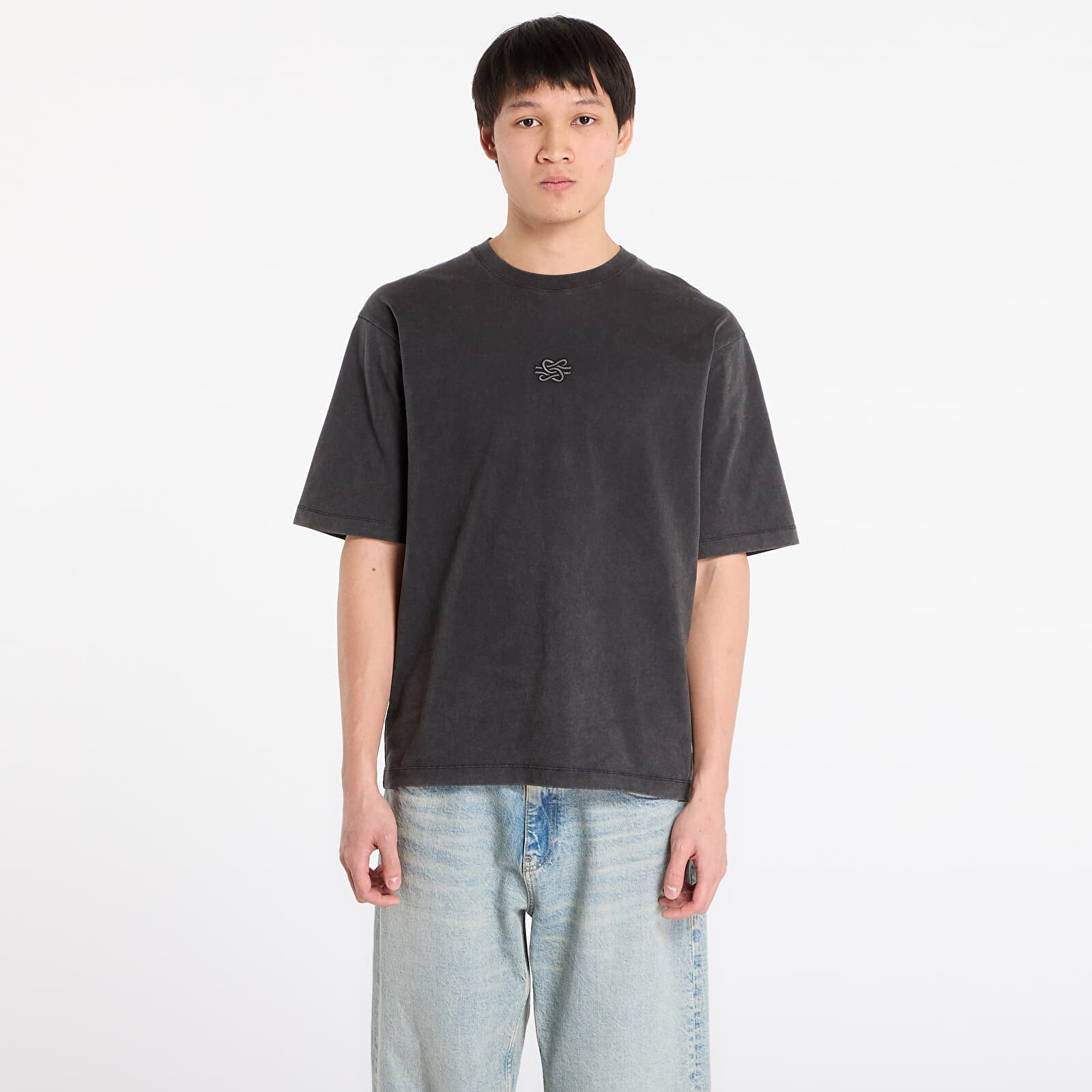 Tričko Filling Pieces T-Shirt Boxy Embroidered Vintage Black L