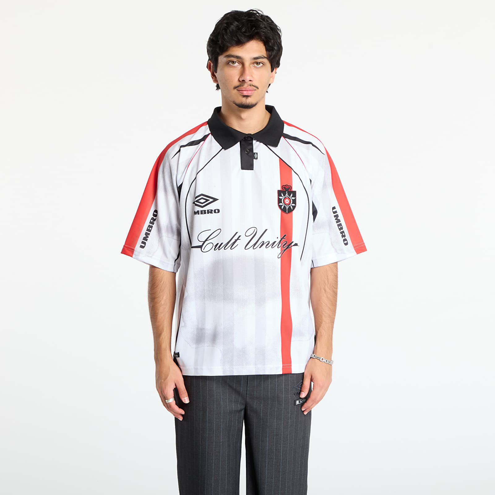 Tričko Umbro 01 03 Polo White/ Red M