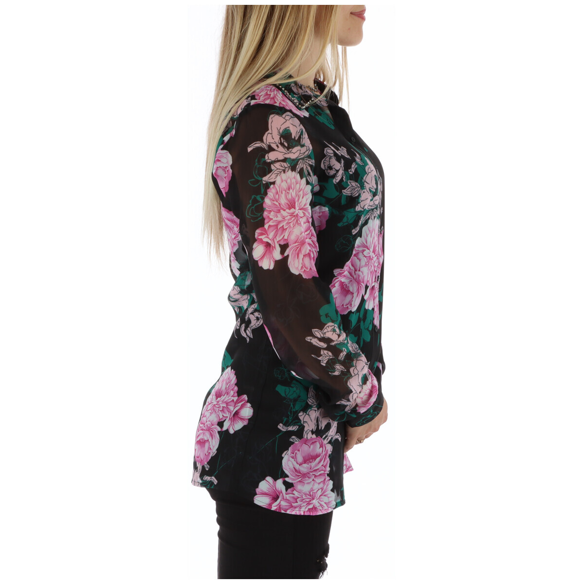 Guess kvetinová blúzka s dlhými rukávmi