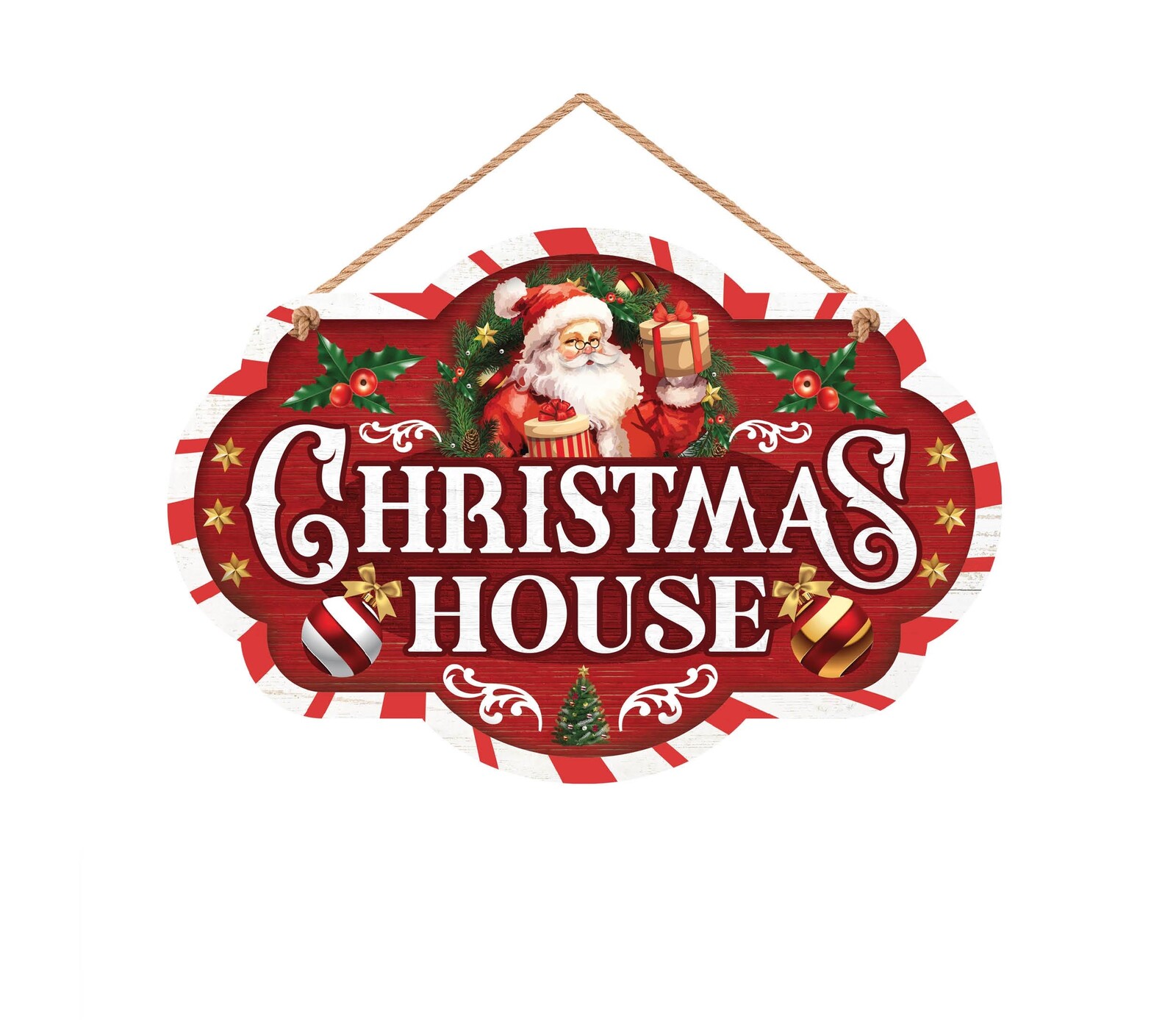 Guirca Vianočná závesná dekorácia - Christmas House 30 x 20 cm