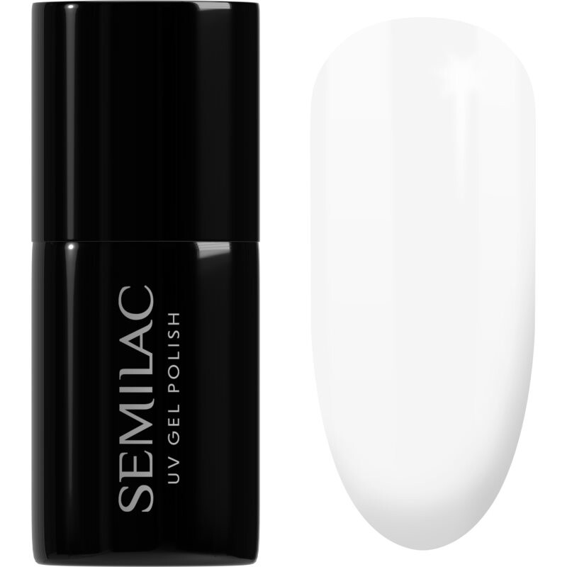 Semilac UV Hybrid Black & White gélový lak na nechty odtieň 001 Strong White 7 ml