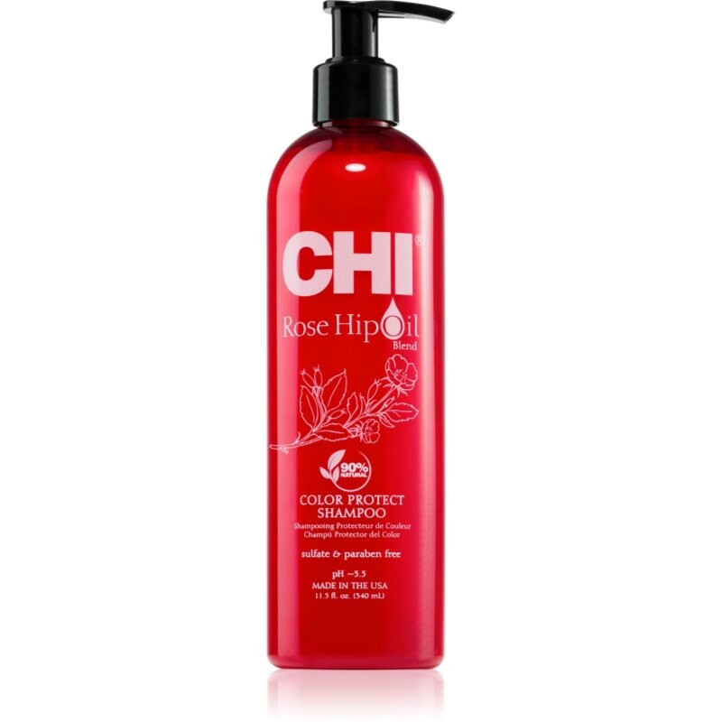 CHI Rose Hip Oil Shampoo šampón pre farbené vlasy 340 ml