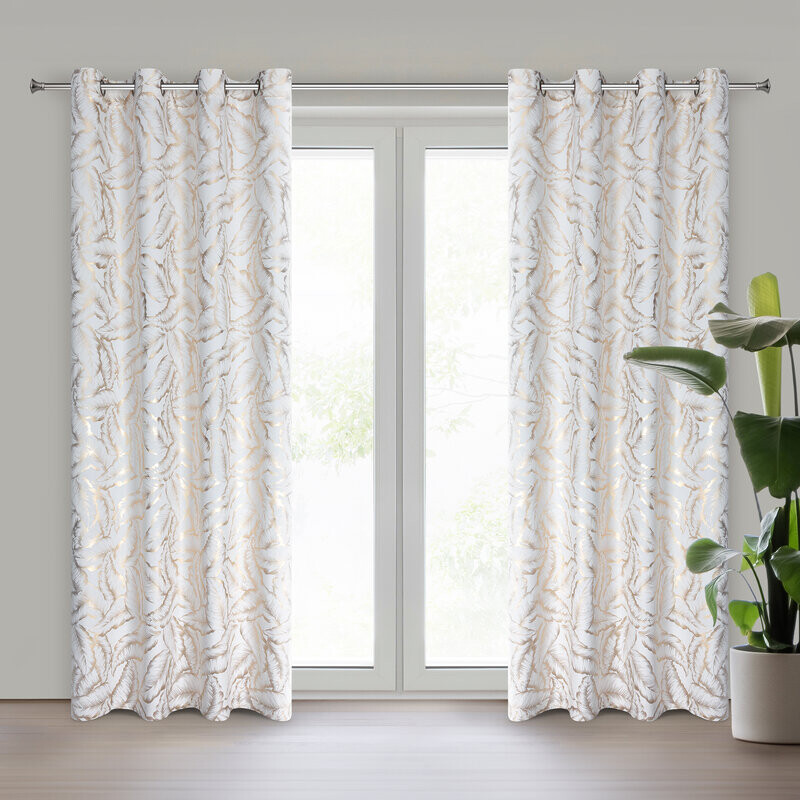 ArtFir Záves MILENA K | biela/šampaň 140 x 250 cm