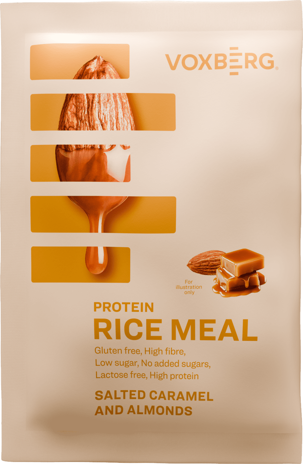 VOXBERG Protein Rice Meal Slany karamel mandle 60 g