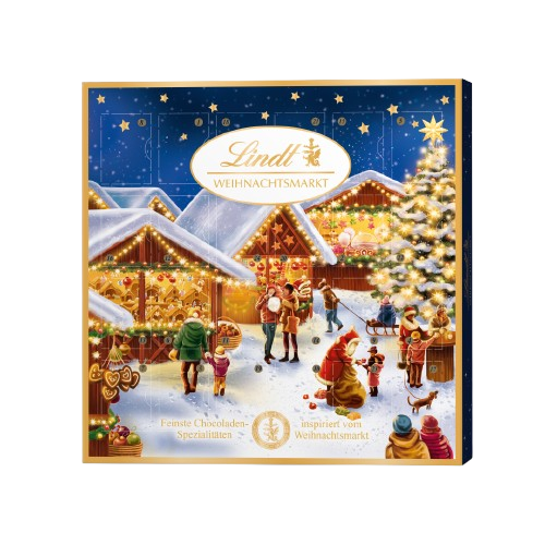 LINDT Adventný kalendár Vianočné trhy 115 g