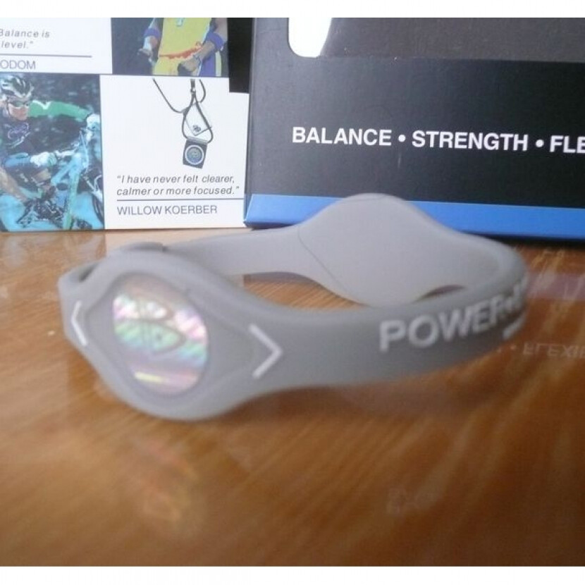 Balančný náramok s hologramom Power Balance - sivý, XS