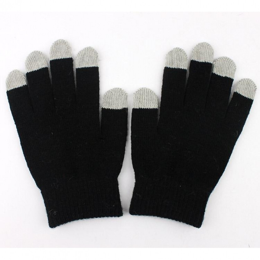 Rukavice pre smartfóny - čierne
