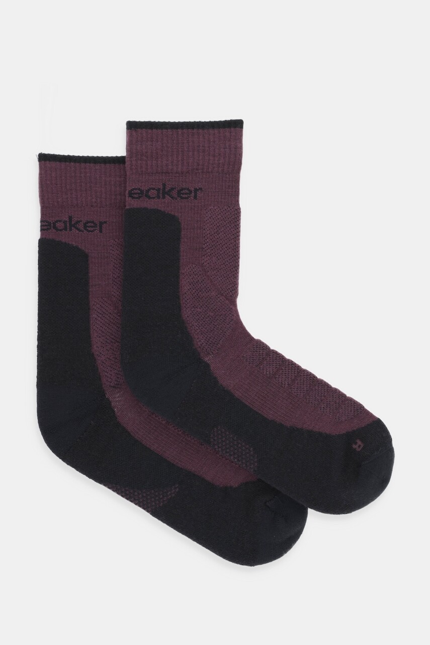Ponožky s prímesou vlny Icebreaker Merino Hike+ bordová farba, IB0A578P0IA1