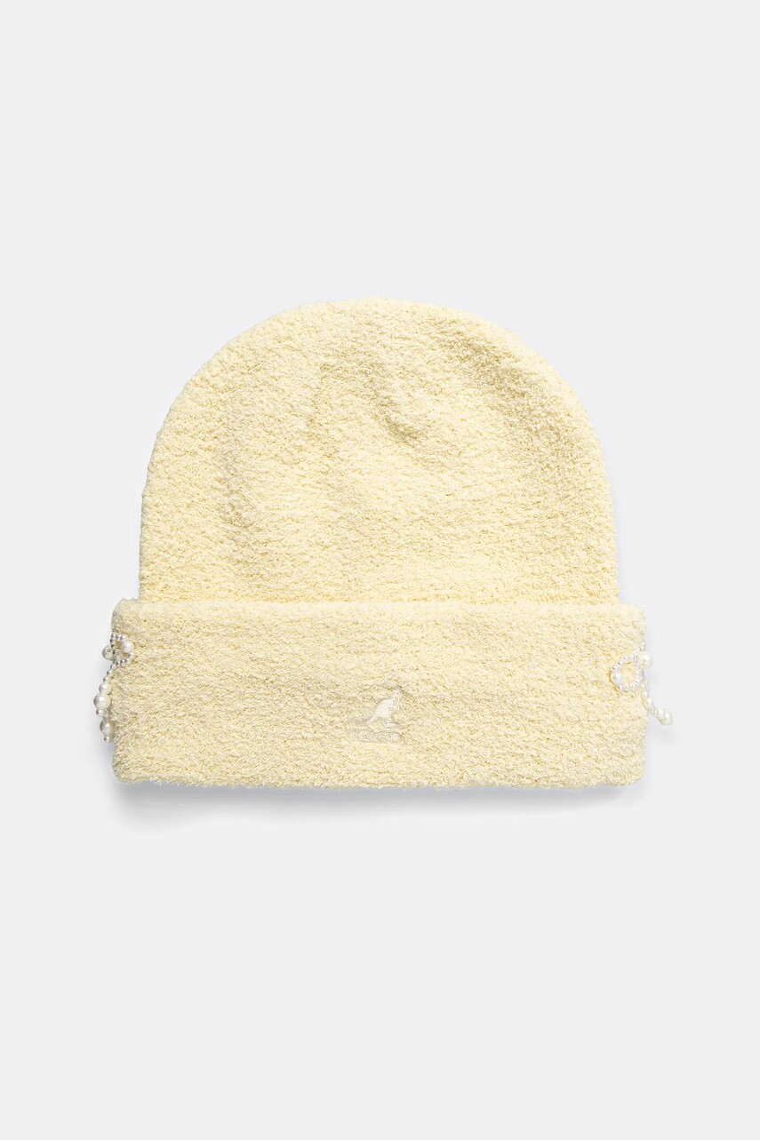 Čiapka Kangol PEARL BEANIE žltá farba, K3794.BC726
