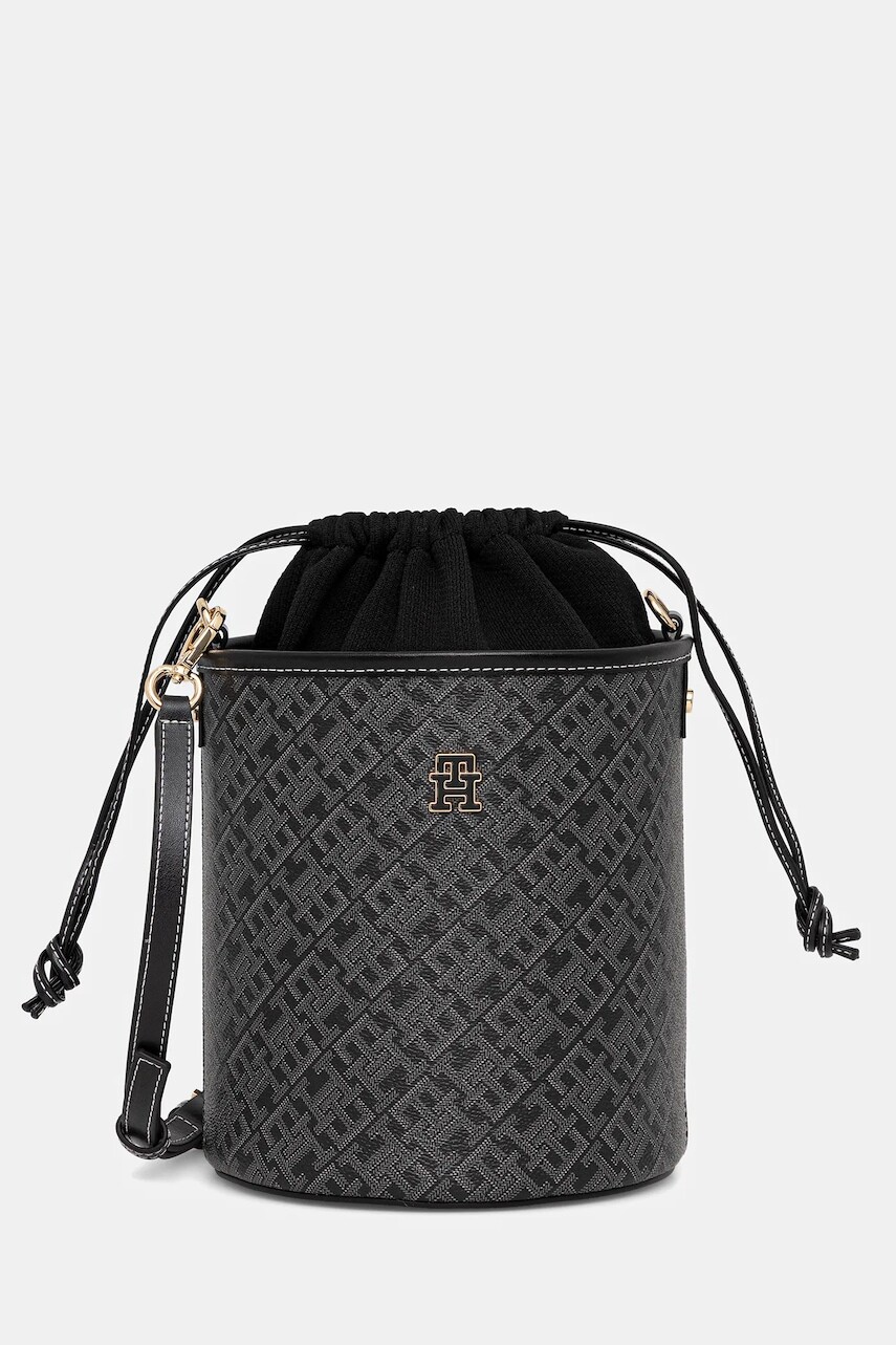 Kabelka Tommy Hilfiger čierna farba, AW0AW17713