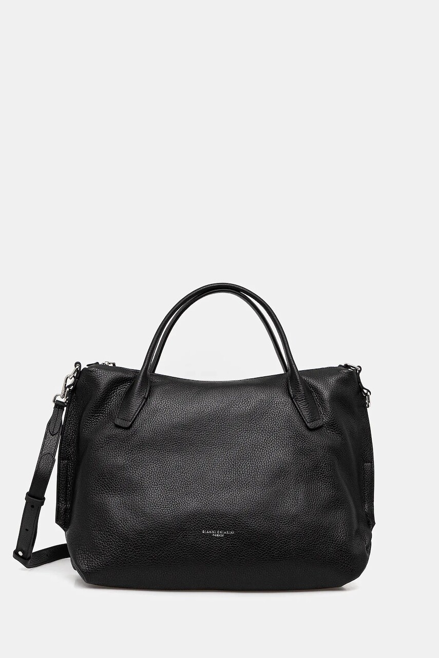 Semišová kabelka Gianni Chiarini CINDY čierna farba, BS.11700.CM