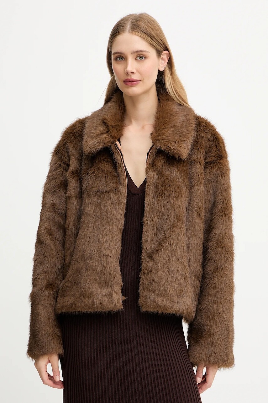 Kabát Bardot hnedá farba, 59474JB3