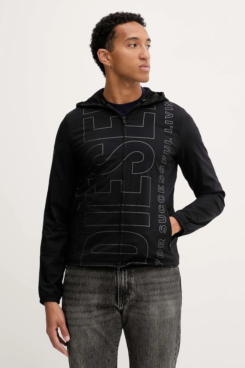 Bunda Diesel J-ANDREW čierna farba, prechodná, A18641.0EPBP