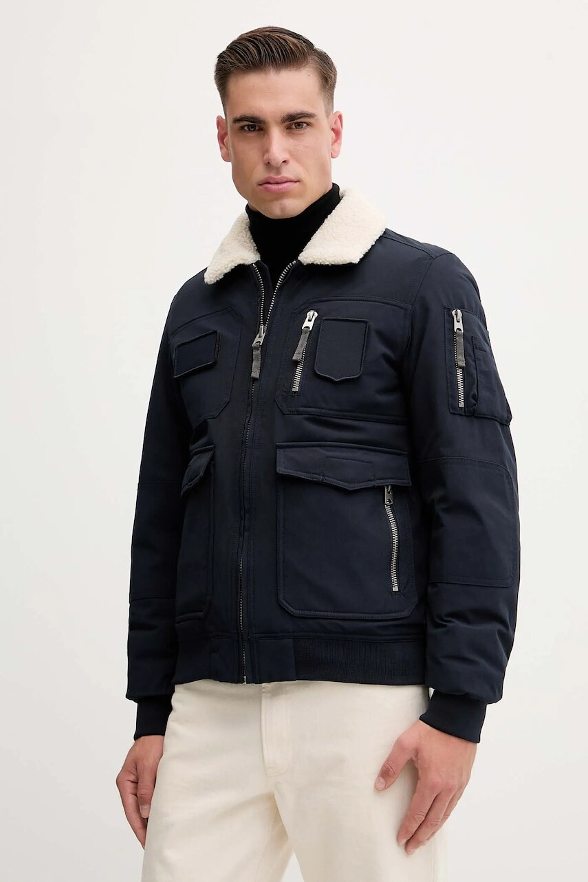 Bunda Aeronautica Militare tmavomodrá farba, prechodná, AB3024UCT03151