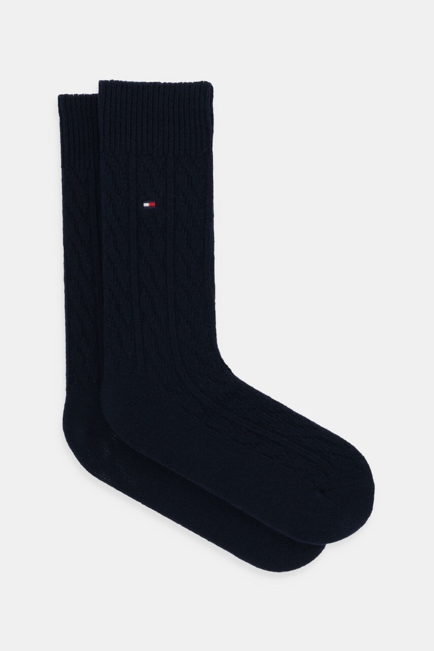 Ponožky s prímesou vlny Tommy Hilfiger tmavomodrá farba, 701236316
