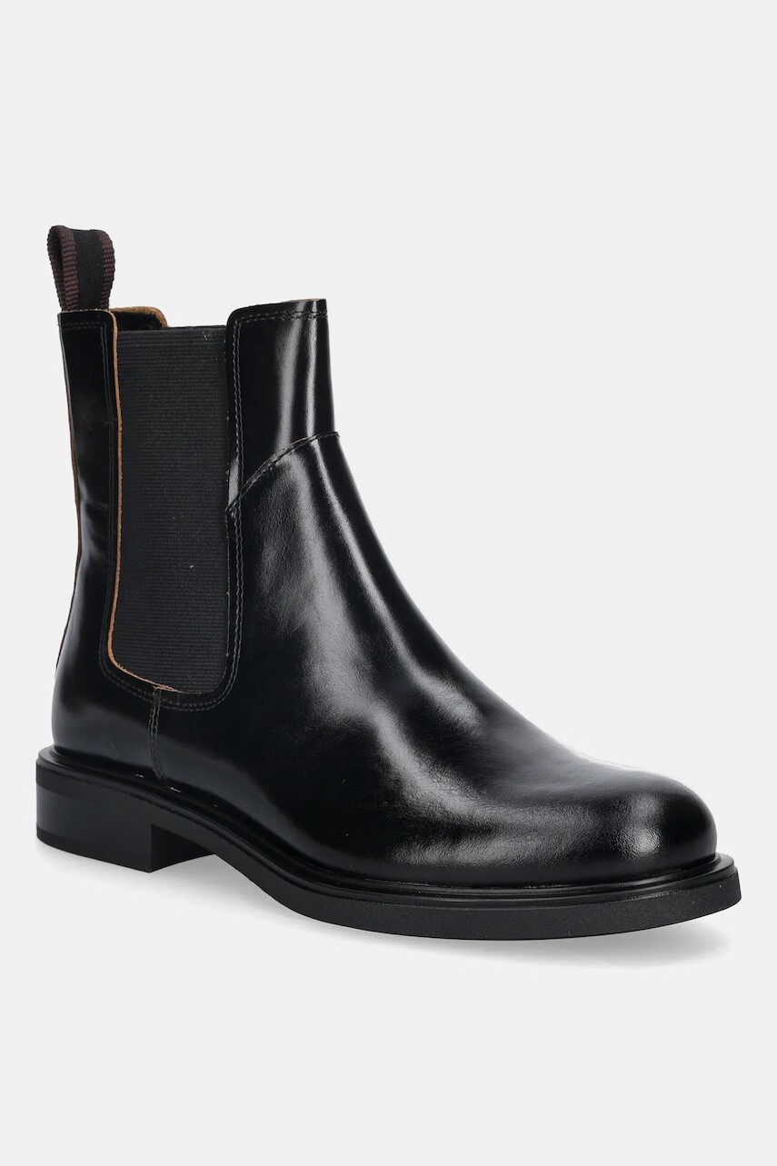 Kožené topánky chelsea Vagabond Shoemakers FREYA čierna farba, na plochom podpätku, 6006-199-20