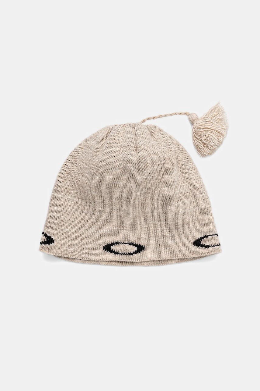 Čiapka s prímesou vlny Oakley NORDIC béžová farba, FOS901281