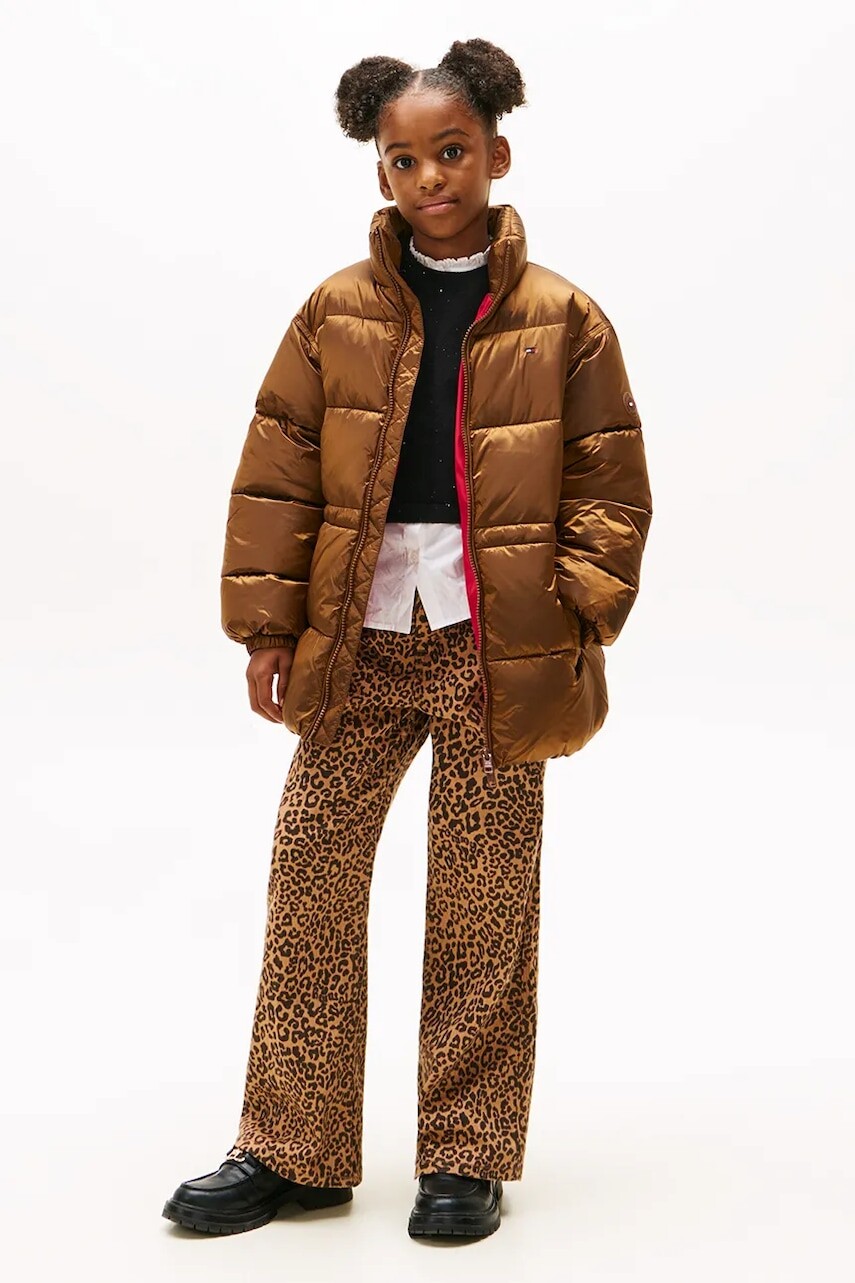 Bunda Tommy Hilfiger hnedá farba, KG0KG08762