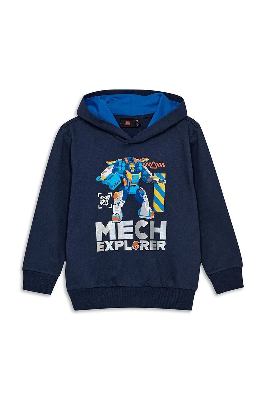 Mikina Lego LWSAKU 707 tmavomodrá farba, s kapucňou, 11010960