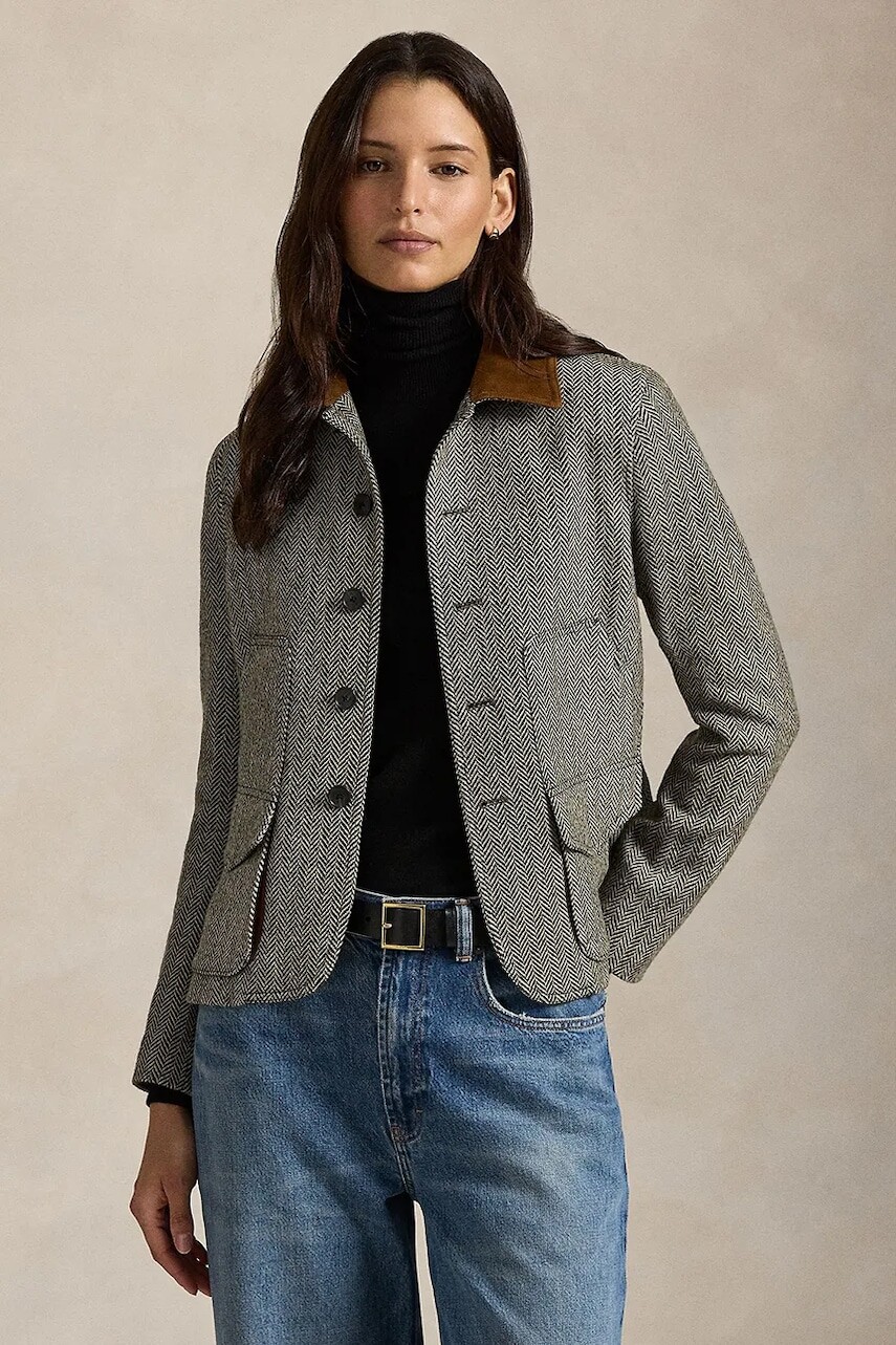 Bunda Polo Ralph Lauren šedá farba, prechodná, 211971401