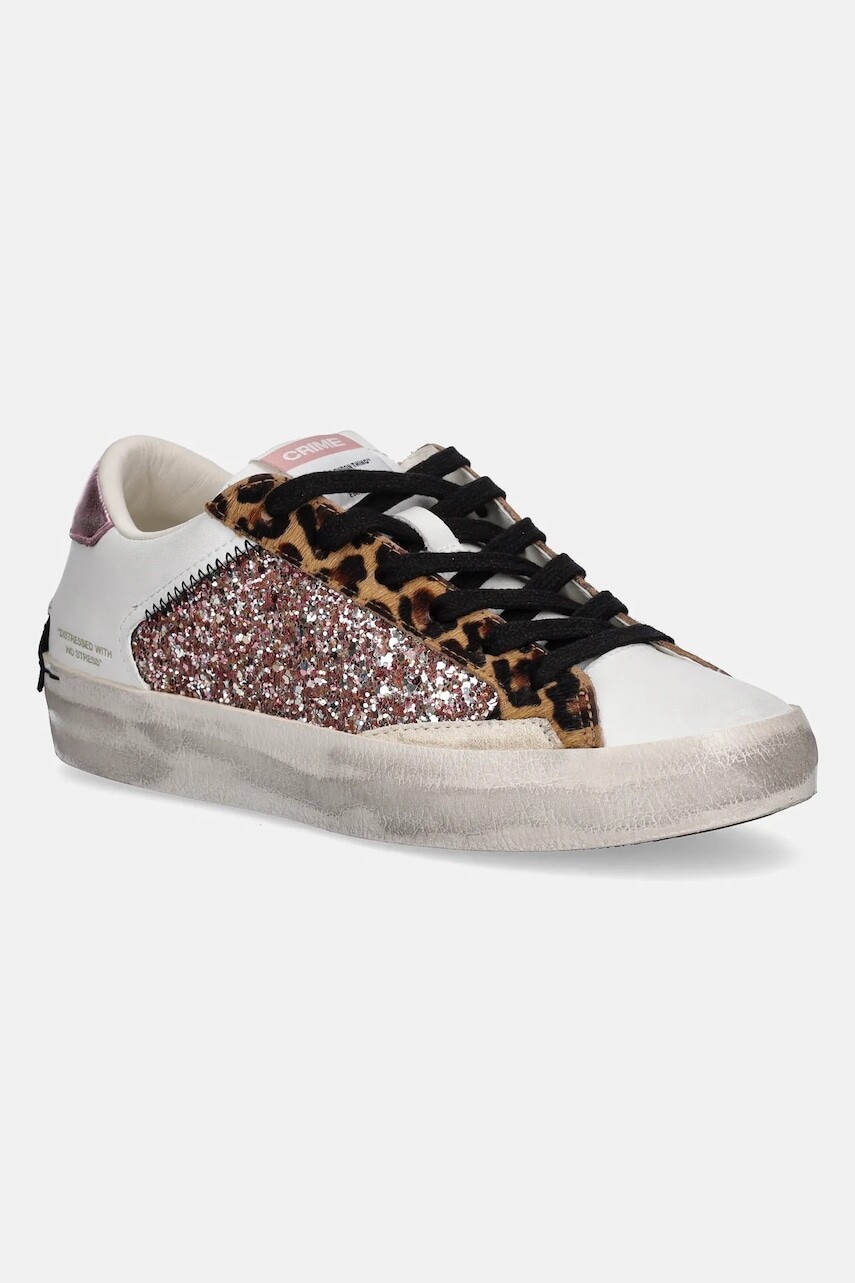 Tenisky Crime London DISTRESSED biela farba, 25002AA8