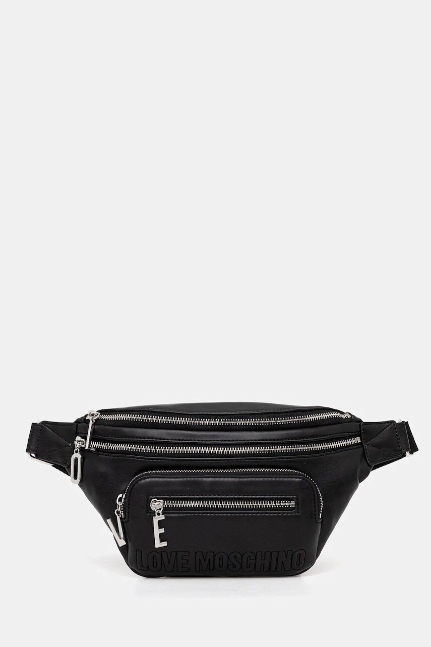 Ľadvinka Love Moschino čierna farba, JC4347PP0NKA000B