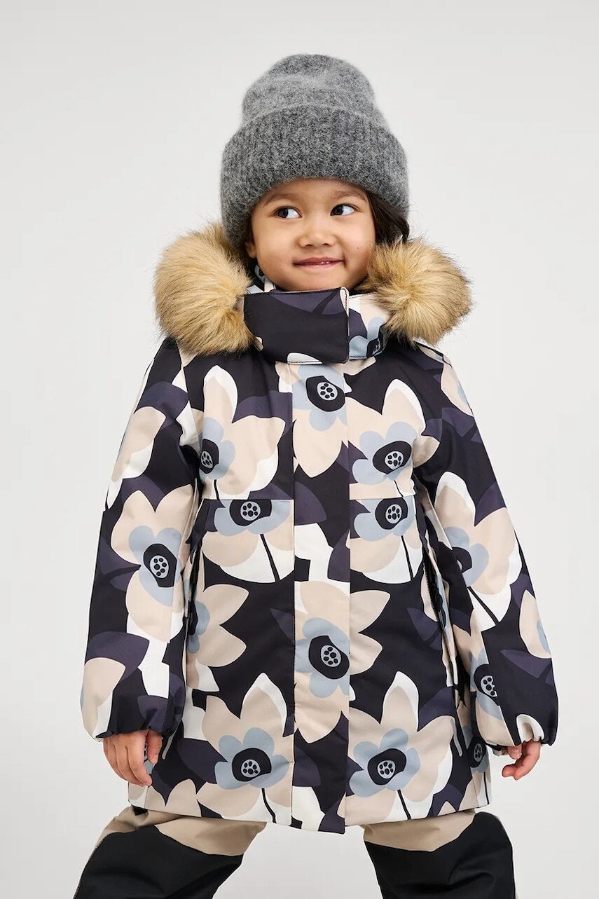 Detská bunda Reima Muurame čierna farba, 5100362B