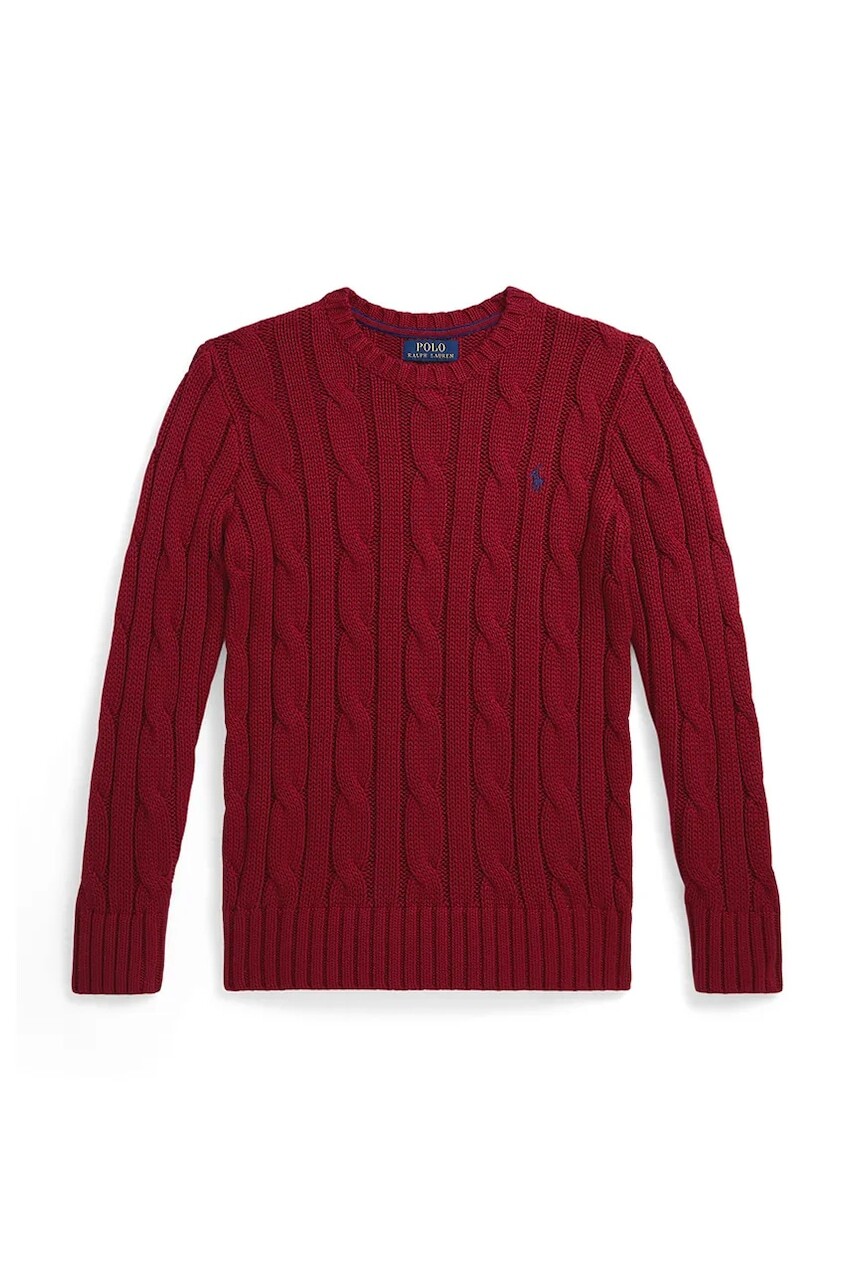 Detský sveter Polo Ralph Lauren bordová farba, 323981036001