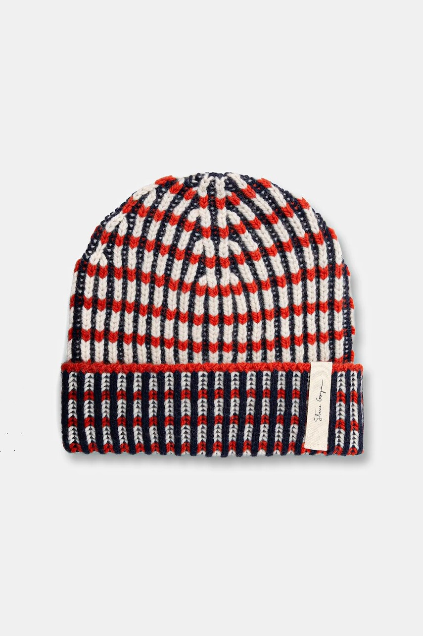 Čiapka s prímesou vlny Stine Goya červená farba, SG-AW25-A044-2425