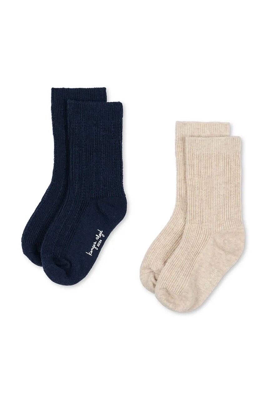 Detské ponožky Konges Sløjd 2 PACK PONTELLE SOCKS 2-pak tmavomodrá farba, KS103645