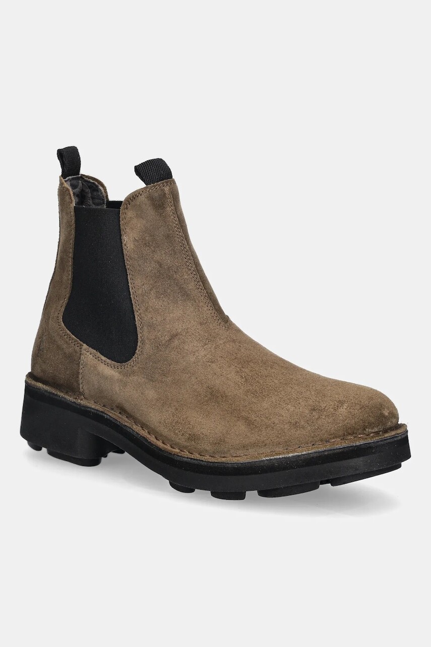 Semišové topánky chelsea Fly London NOLL127FLY hnedá farba, P211127005