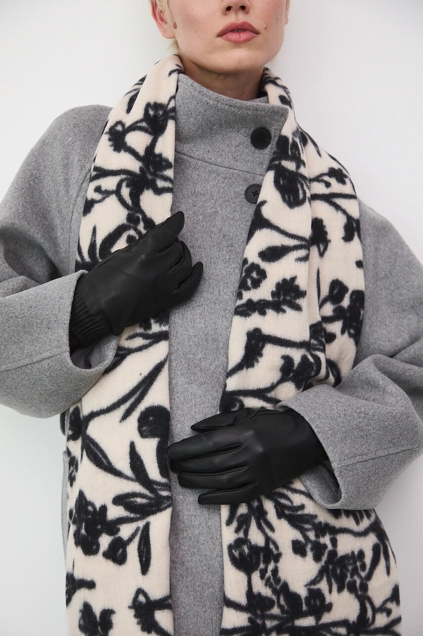 Kožené rukavice Medicine čierna farba