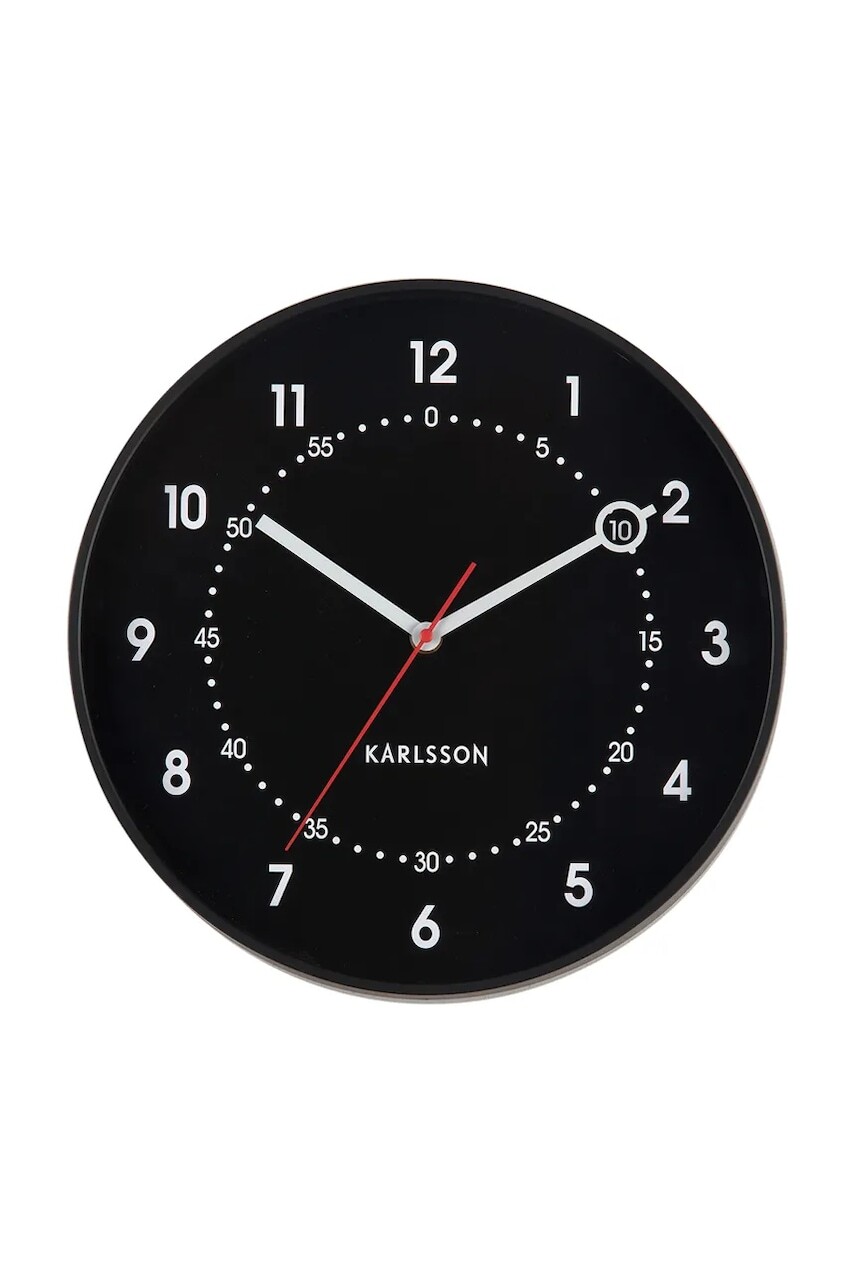 Hodiny Karlsson 31,5 x 4,5 cm čierna farba