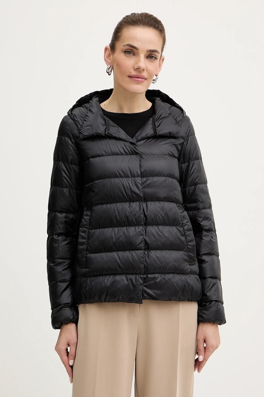 Páperová bunda Liviana Conti čierna farba, prechodná, CNTW04