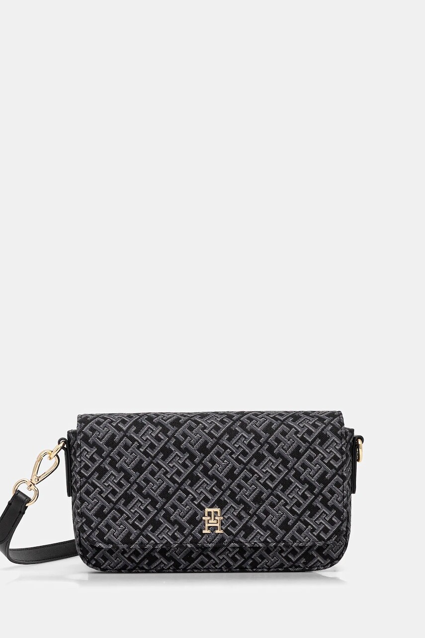 Kabelka Tommy Hilfiger čierna farba, AW0AW17942