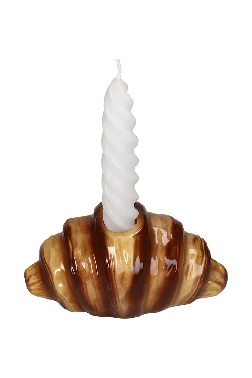 Dekoračný svietnik home & lifestyle 6,4 x 8,5 x 14,4 cm hnedá farba