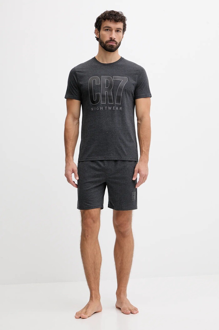 Pyžamo CR7 Cristiano Ronaldo pánske, šedá farba, s potlačou, 8730.41.2612