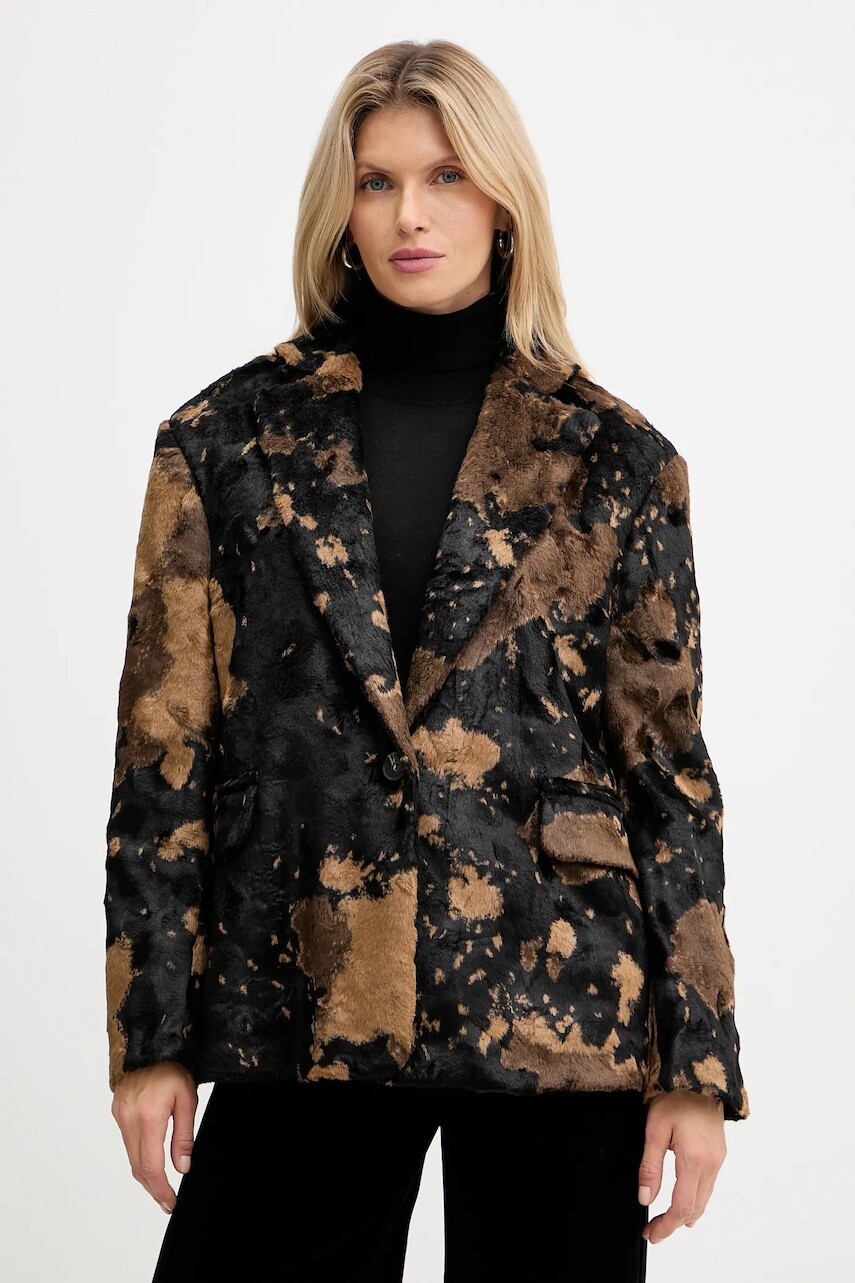 Sako Haveone hnedá farba, oversize, vzorované, JCB-P019