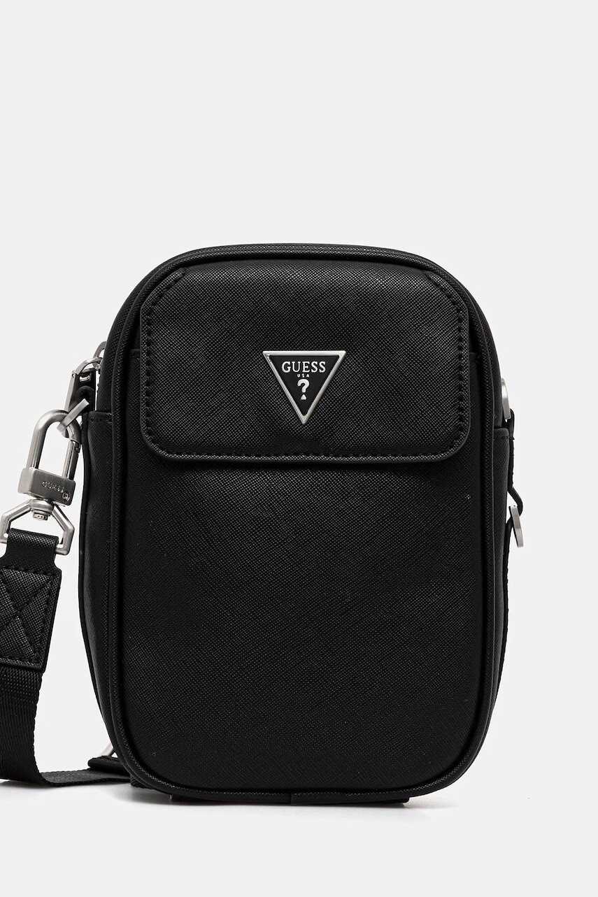 Malá taška Guess MILANO čierna farba, HMMISA P5425