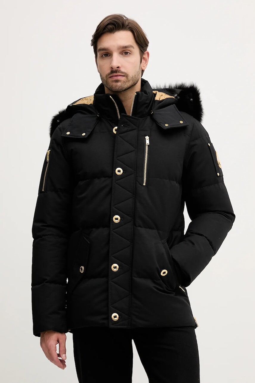 Páperová bunda MOOSE KNUCKLES Gold 3Q čierna farba, zimná, M35MJ128GS