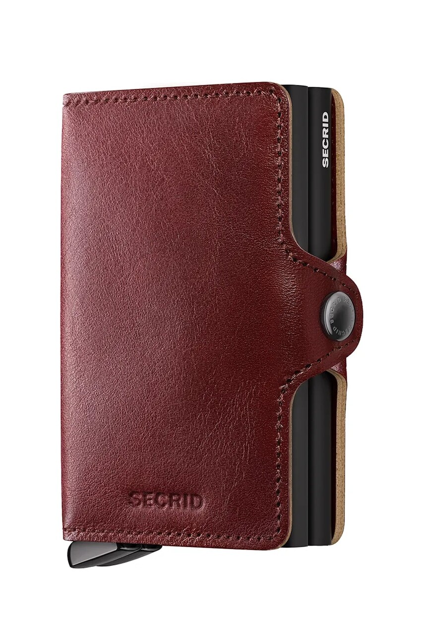 Kožená peňaženka Secrid BASCO hnedá farba