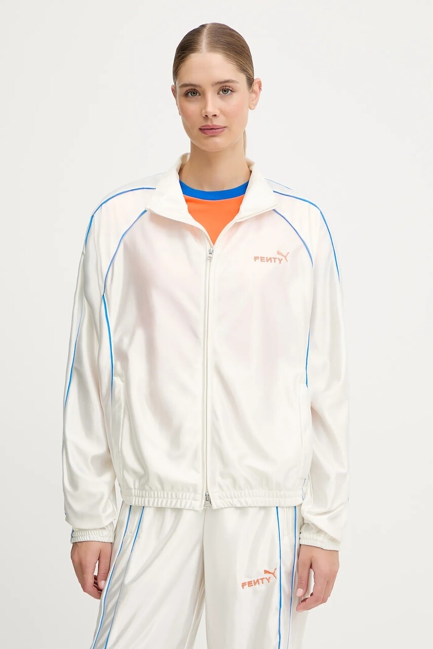 Mikina Puma PUMA x FENTY béžová farba, s nášivkou, 633626