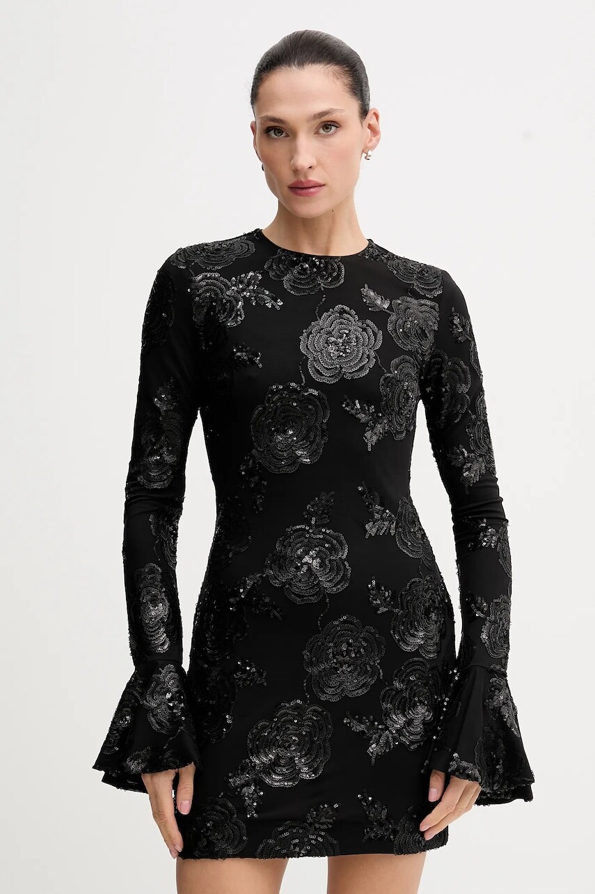 Šaty Rotate čierna farba, mini, priliehavé, 114928100