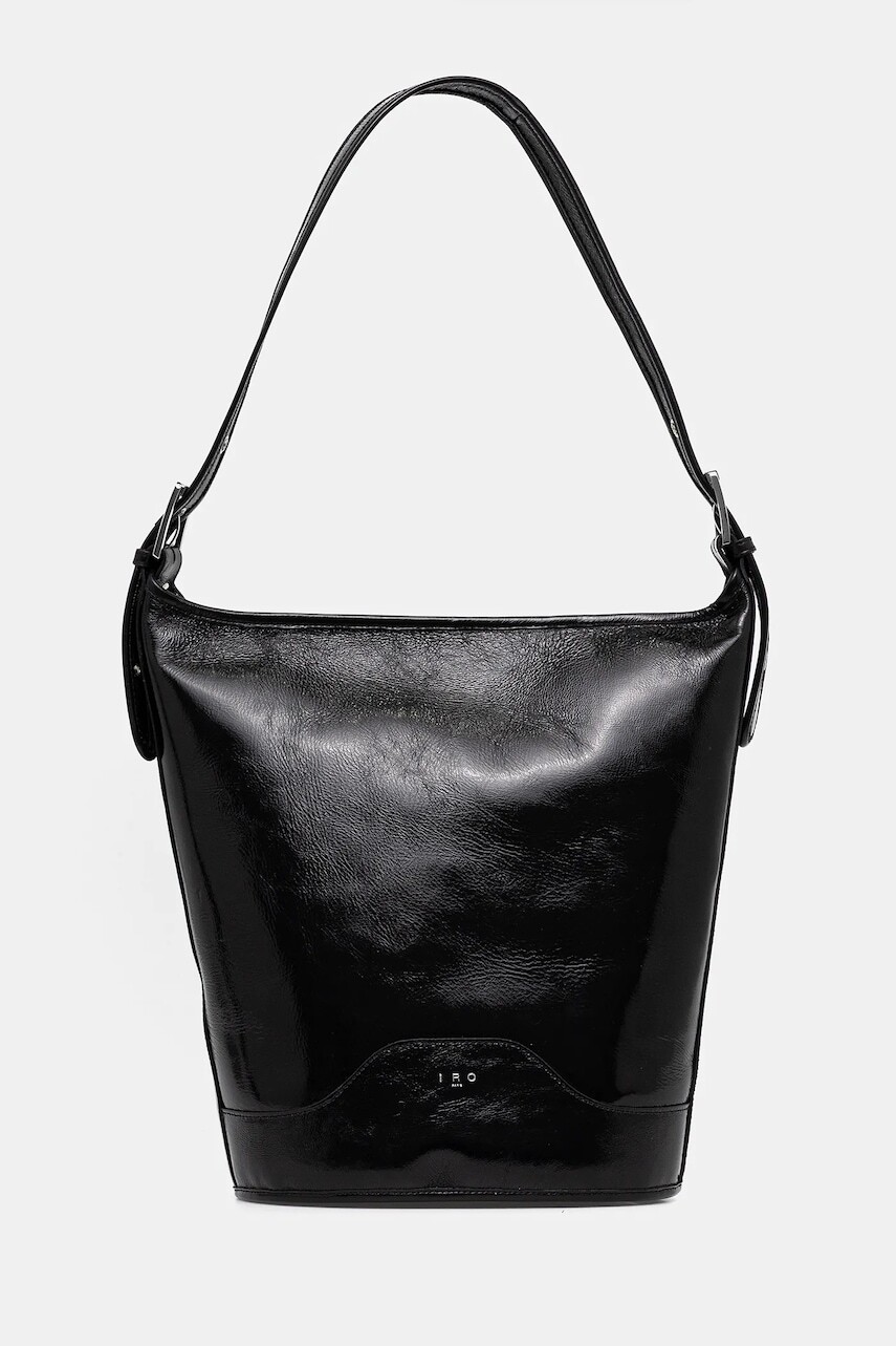 Kožená kabelka IRO WM44ZYKECR čierna farba, ZYKECR