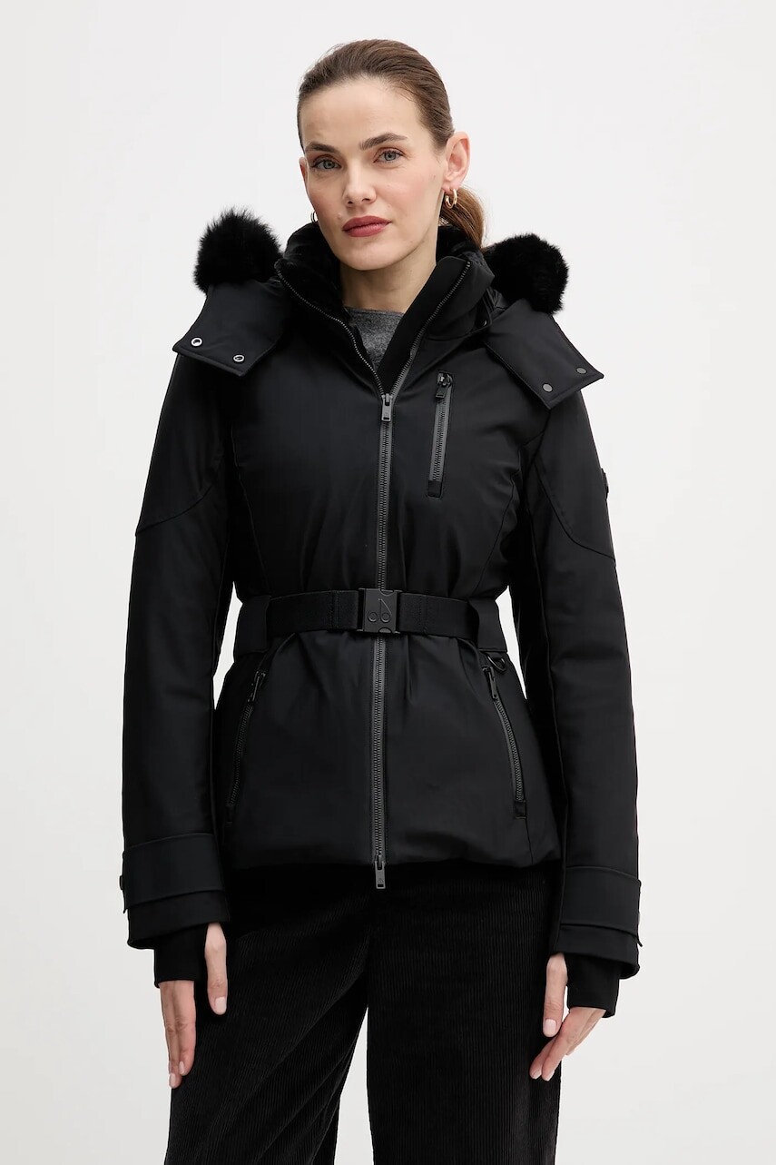 Páperová bunda MOOSE KNUCKLES Willowbank 3Q čierna farba, prechodná, M35LJ198S