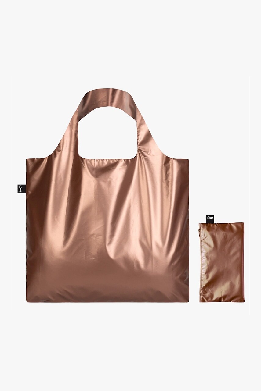 Nákupná taška LOQI METALLIC ružová farba