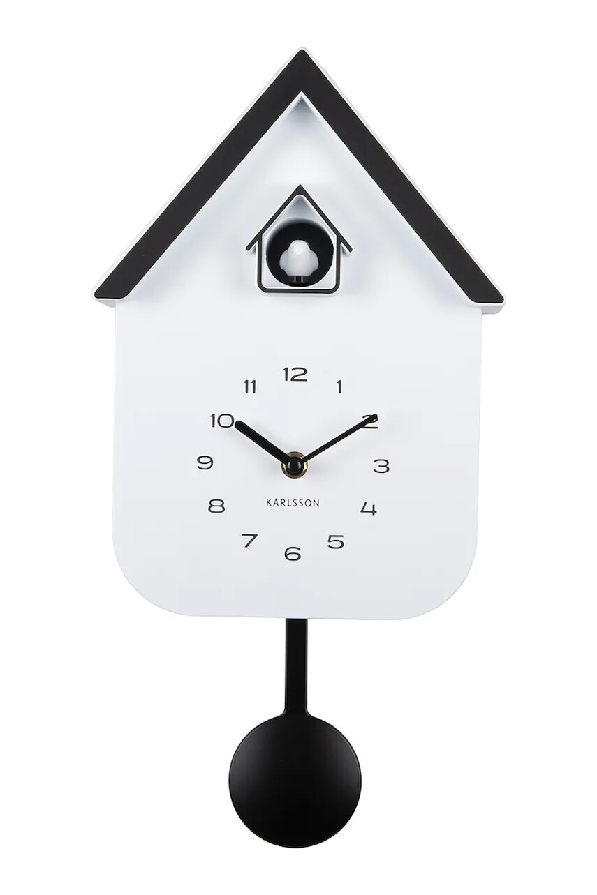 Kukučkové hodiny Karlsson Dupla 41,5 x 21,5 x 8,5 cm biela farba